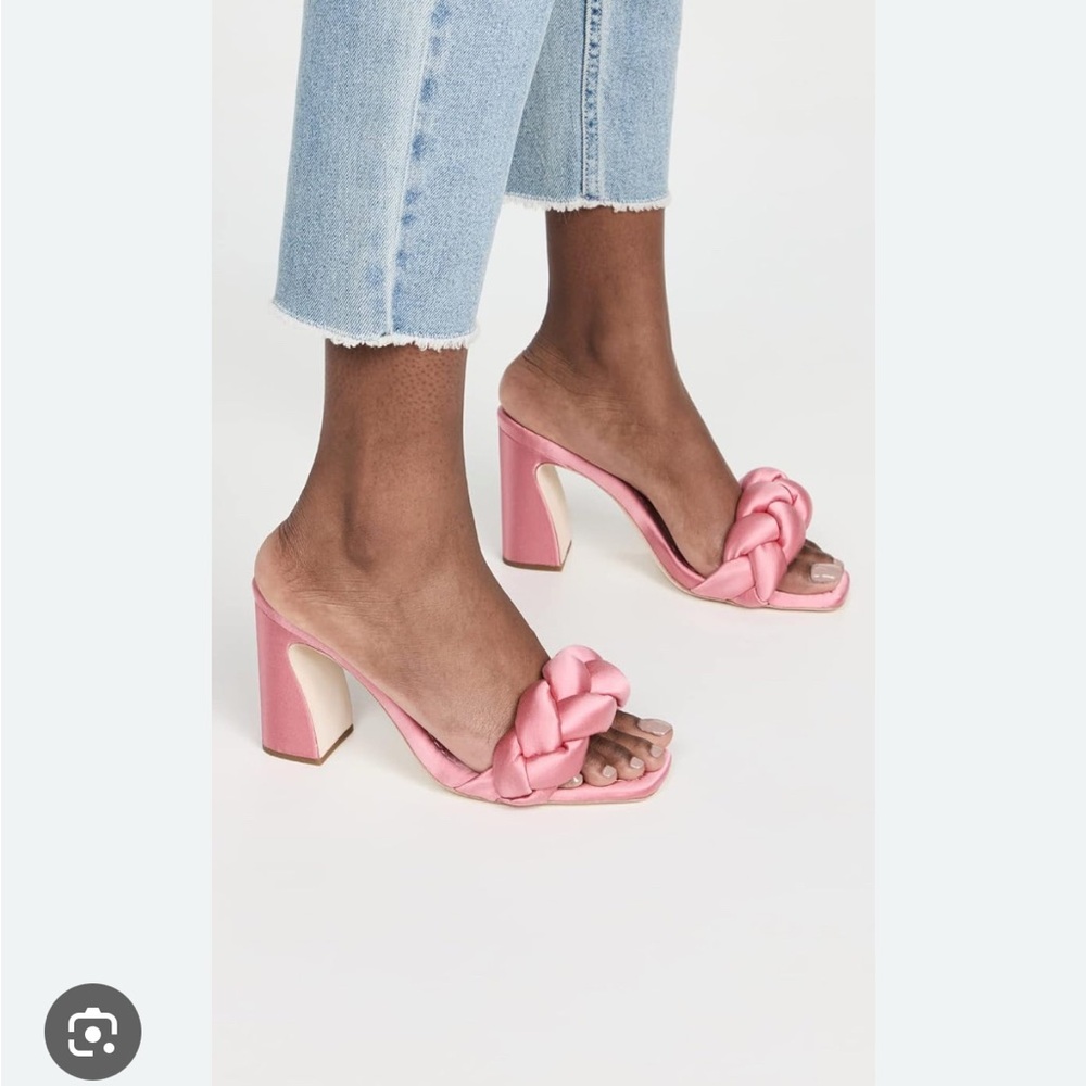 Elegant Pink Braided Heels